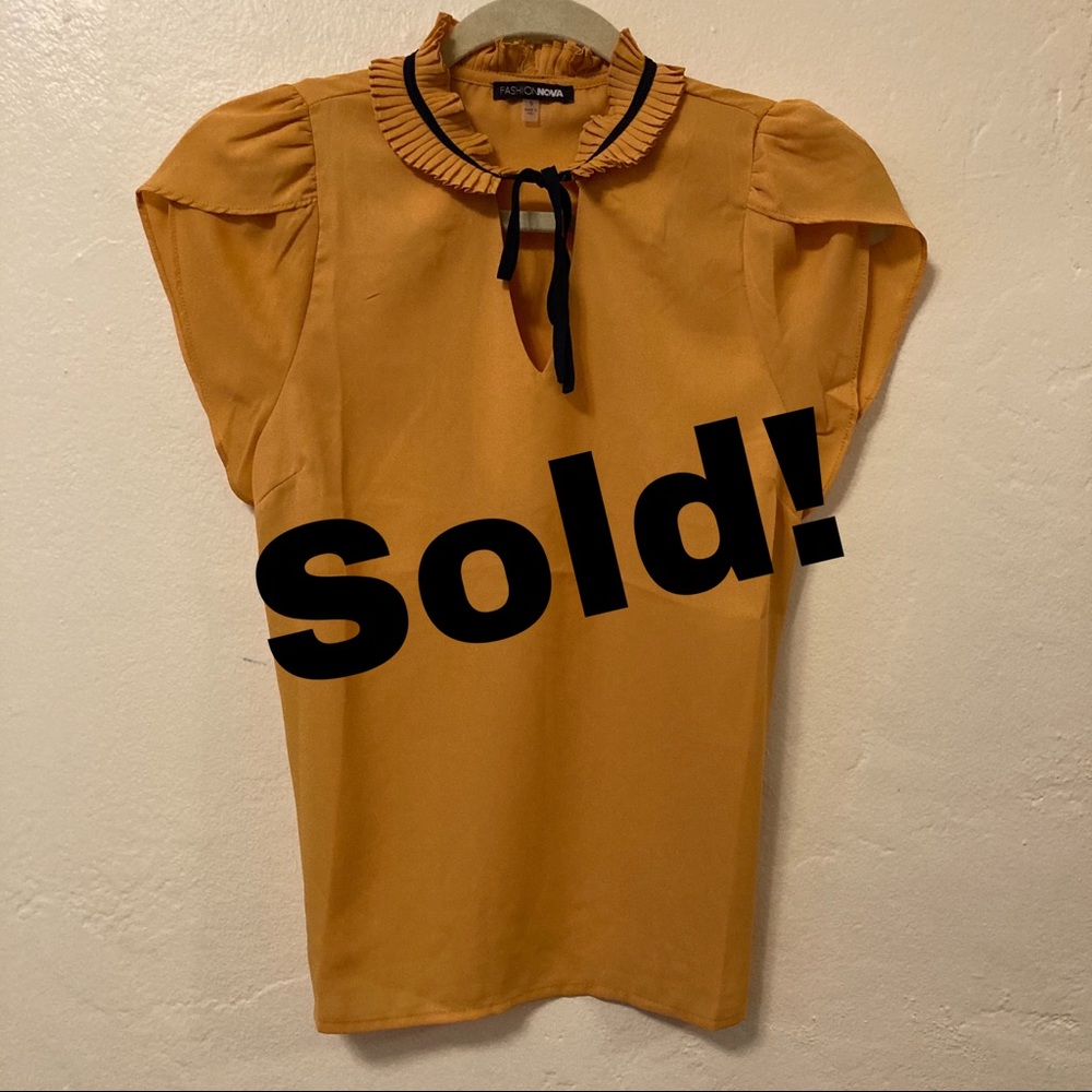 Fashion Nova yellow blouse